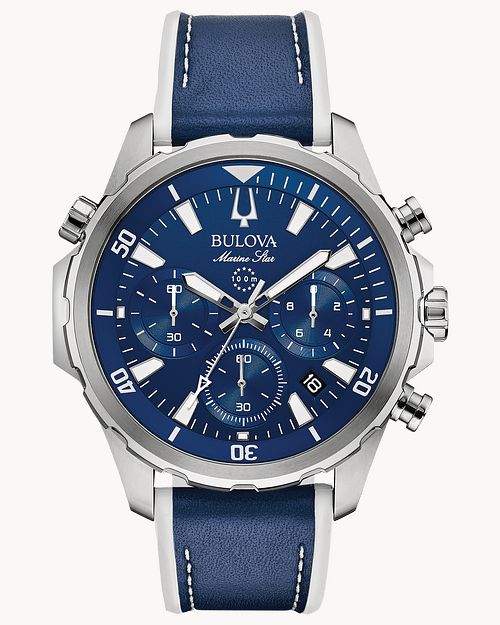 Bulova mens top watch blue face